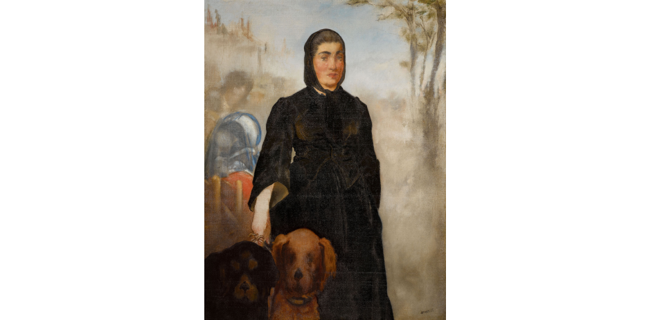 Édouard Manet. Femme aux chiens. Circa 1862. Collection of Inna Bazhenova